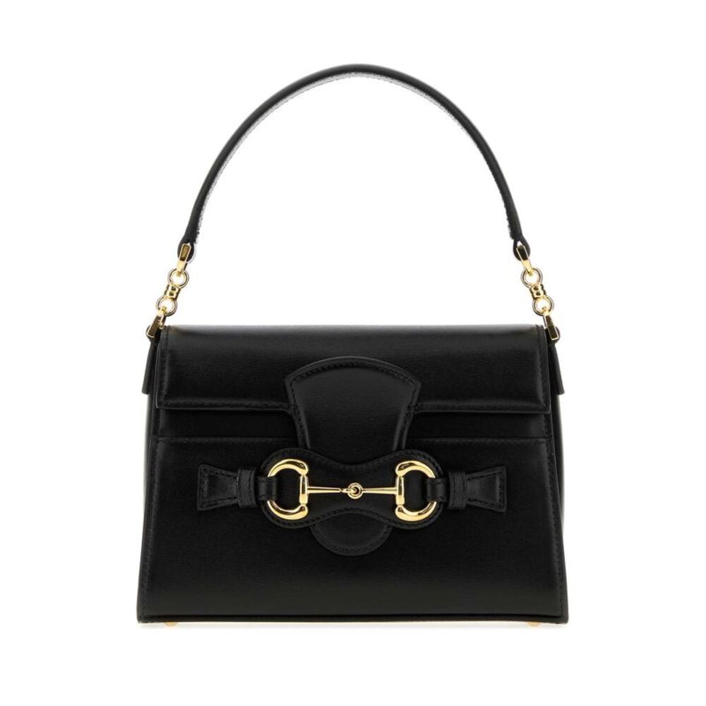 Gucci Women Black Leather Small Horsebit Duomo Handbag